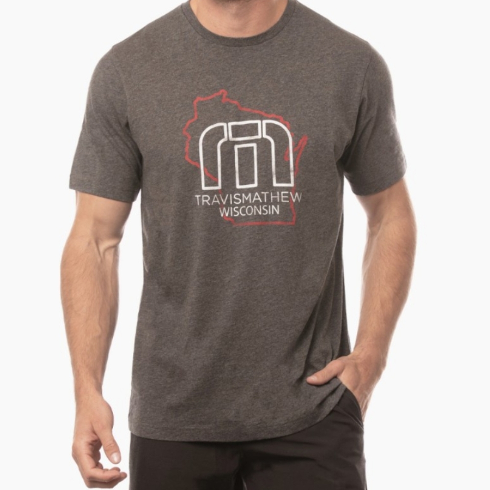 Travis Matthew Grey Wisconsin shirt